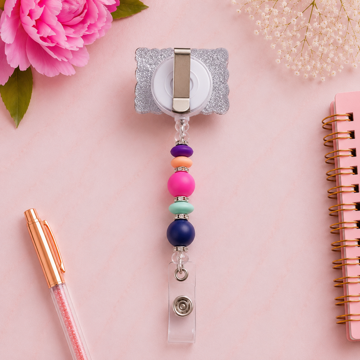 Med Tech Crew Beaded Badge Reel